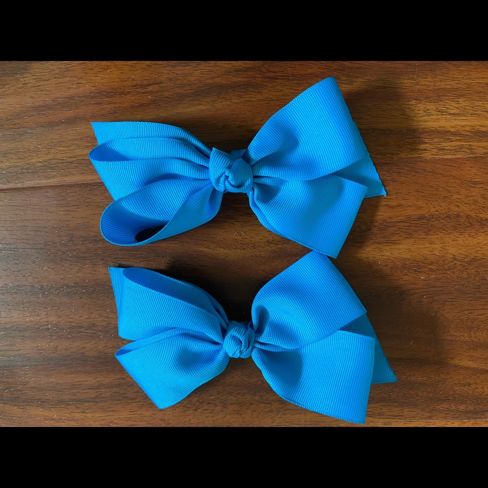 Girl’s Blue Mini Hair Bows